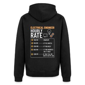 Electrical Engineering Engineer Research Development - Unisex Premium Organic Zip Hoodie - black - Back - Nico (187cm)