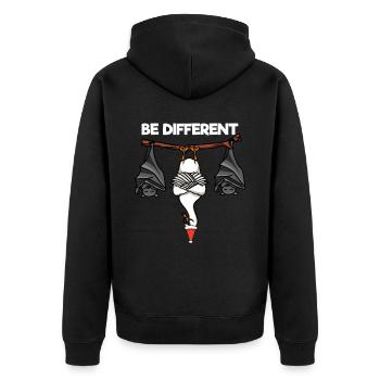 Soyez différent Swan Bat Père Noël - Veste à capuche bio Premium Unisexe - noir - Dos - Nico (187cm)
