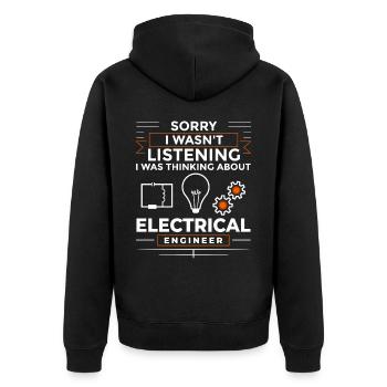 Electrical Engineering Engineer Research Development - Unisex Premium Organic Zip Hoodie - black - Back - Nico (187cm)