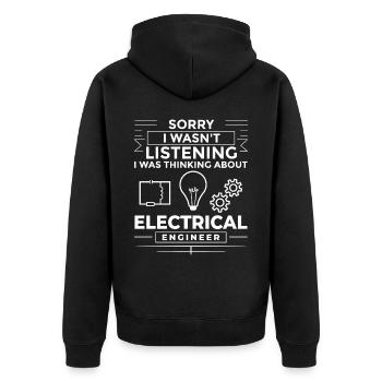 Electrical Engineering Engineer Research Development - Unisex Premium Organic Zip Hoodie - black - Back - Nico (187cm)