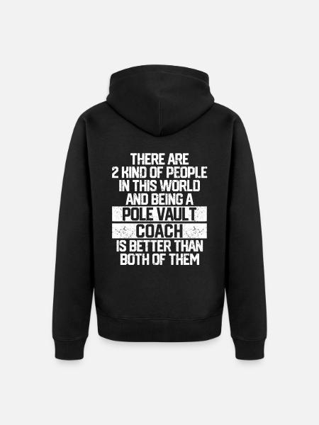Fun Pole Vault Pole Vault - Unisex Premium Organic Zip Hoodie - black