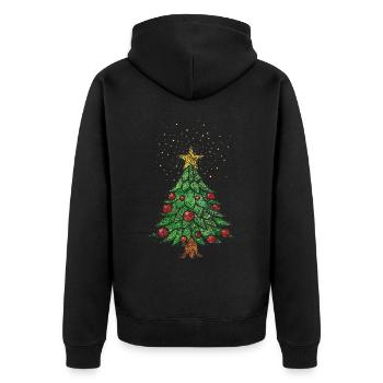 Arbre de Noël Arbre de Noël Arbre de Noël Arbre - Veste à capuche bio Premium Unisexe - noir - Dos - Nico (187cm)