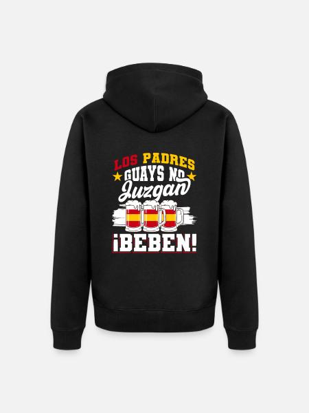 Spanish Papa Daddy Best Daddy - Unisex Premium Organic Zip Hoodie - black
