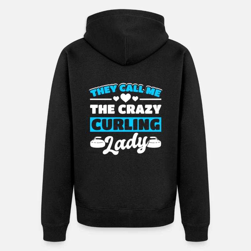 Curling sportif Curling - Veste à capuche bio Premium Unisexe - noir