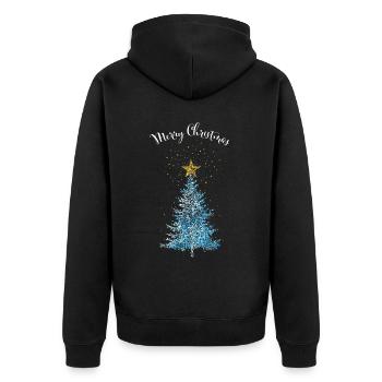 Joyeux Noël Arbre de Noël Joyeux Noël - Veste à capuche bio Premium Unisexe - noir - Dos - Nico (187cm)