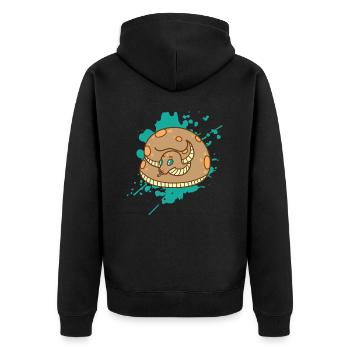 Serpent dans un animal japonais de style kawaii - Veste à capuche bio Premium Unisexe - noir - Dos - Nico (187cm)