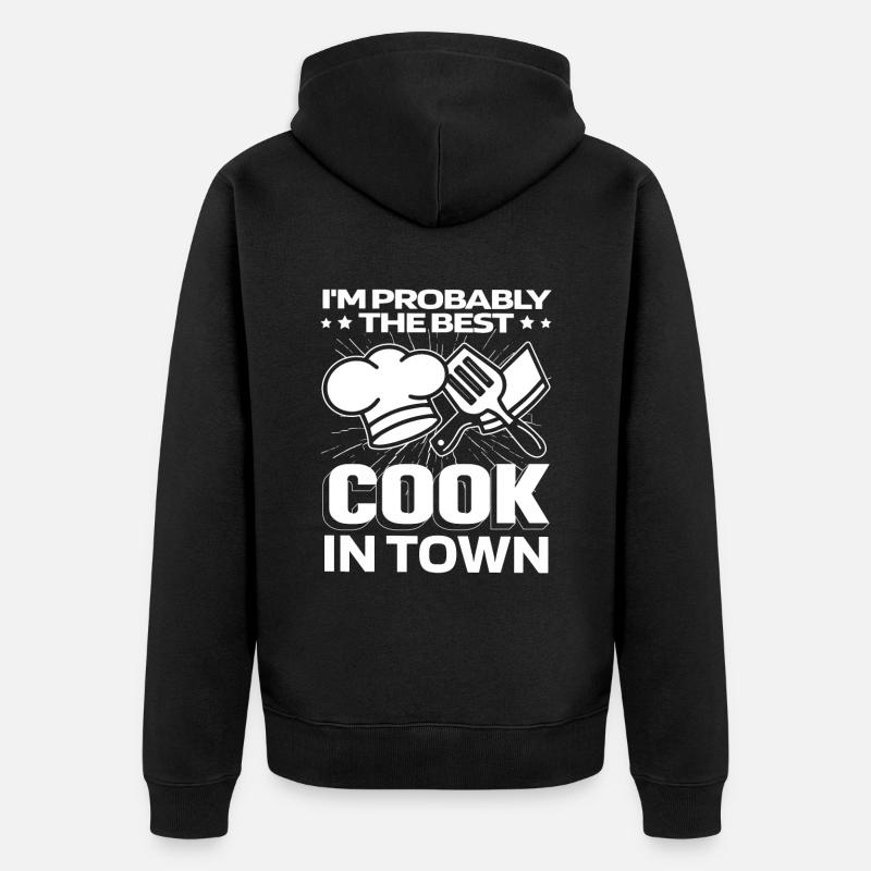 Chef cuisinier drôle - Veste à capuche bio Premium Unisexe - noir