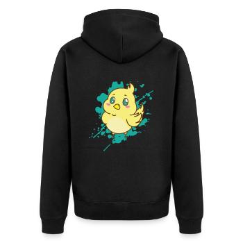 Birds in Japanese kawaii style animal - Unisex Premium Organic Zip Hoodie - black - Back - Nico (187cm)