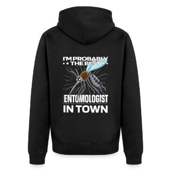 Entomology Entomologist Insect Mosquito - Unisex Premium Organic Zip Hoodie - black - Back - Nico (187cm)