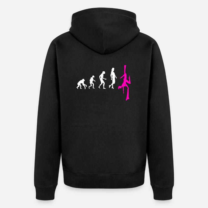 Aerial Silk Evolution - Aerial Circus - Unisex Premium Bio Zip Hoodie - Schwarz