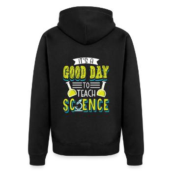 C’est un bon jour pour enseigner la science Wissenschaft - Veste à capuche bio Premium Unisexe - noir - Dos - Nico (187cm)