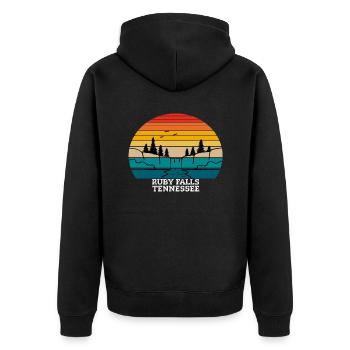 Ruby Falls Tennessee - Veste à capuche bio Premium Unisexe - noir - Dos - Nico (187cm)