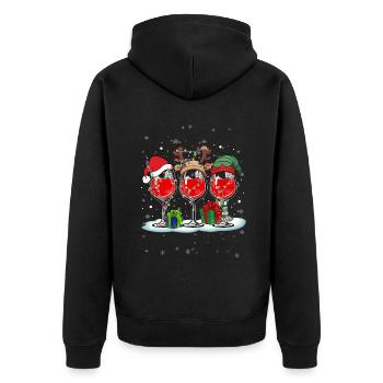 Wine Lovers Noël Chapeau de Noël Tenue Noël - Veste à capuche bio Premium Unisexe - noir - Dos - Nico (187cm)