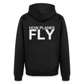 Comment les avions volent Conception pour les pilotes - Veste à capuche bio Premium Unisexe - noir - Dos - Nico (187cm)