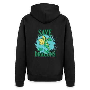 Sauvez les dragons Dragon Animal Dragon Créatures mythiques - Veste à capuche bio Premium Unisexe - noir - Dos - Nico (187cm)