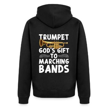 Fanfare de trompettistes - Veste à capuche bio Premium Unisexe - noir - Dos - Nico (187cm)