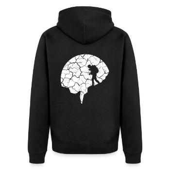 Lune - Randonnée - (8) - Veste à capuche bio Premium Unisexe - noir - Dos - Nico (187cm)