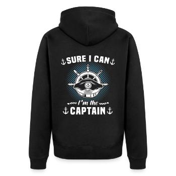 Capitaine de bateau licence bateau de sport - Veste à capuche bio Premium Unisexe - noir - Dos - Nico (187cm)