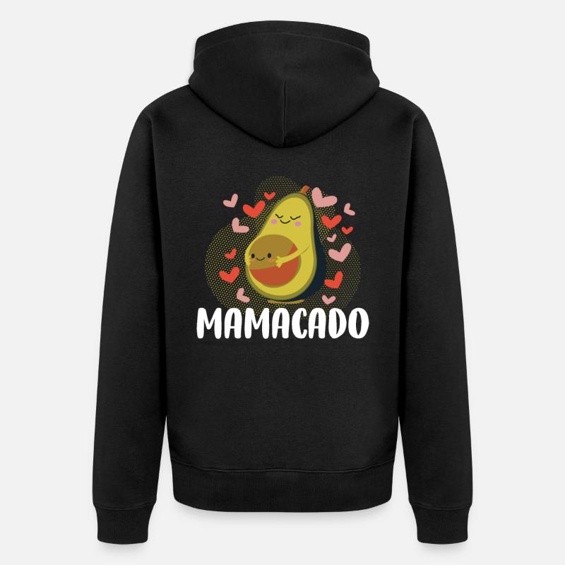 Cadeau d'avocat Mamacado - Veste à capuche bio Premium Unisexe - noir