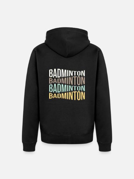 Badminton - Veste à capuche bio Premium Unisexe - noir