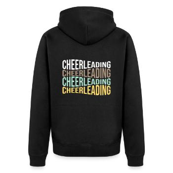 cheerleading - Unisex Premium Bio Zip Hoodie - Schwarz - Hinten - Nico (187cm)