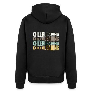 cheerleading - Unisex Premium Bio Zip Hoodie - Schwarz - Hinten - Nico (187cm)