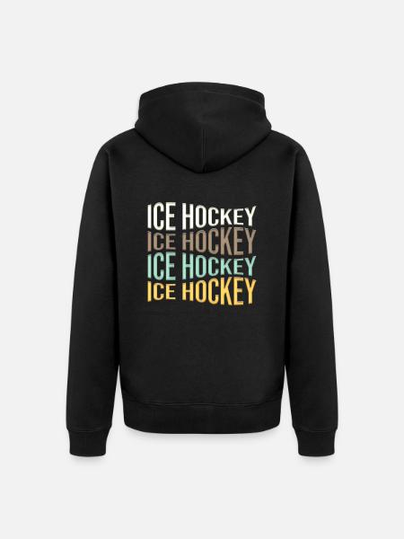 Eishockey - Unisex Premium Bio Zip Hoodie - Schwarz