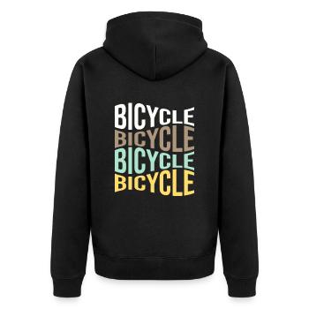Bicyclette - Veste à capuche bio Premium Unisexe - noir - Dos - Nico (187cm)