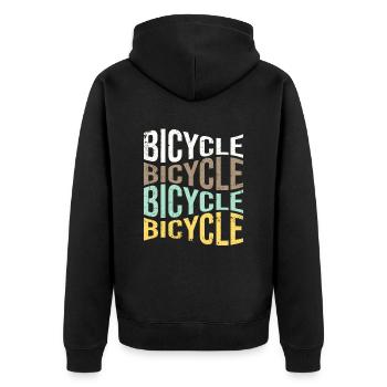 Bicyclette - Veste à capuche bio Premium Unisexe - noir - Dos - Nico (187cm)