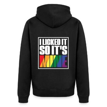 LGBT Human Human Rainbow Gift Idea - Unisex Premium Organic Zip Hoodie - black - Back - Nico (187cm)