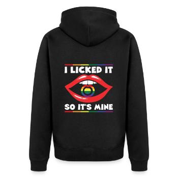LGBT Human Human Rainbow Gift Idea - Unisex Premium Organic Zip Hoodie - black - Back - Nico (187cm)