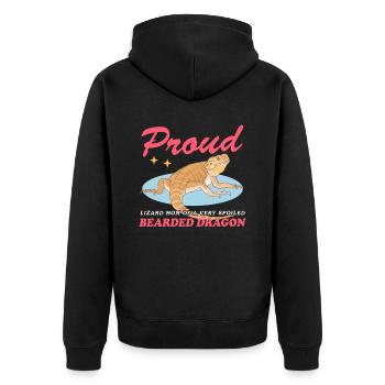 Bearded Dragon Mom Bearded Dragon Reptiles Gift - Unisex Premium Organic Zip Hoodie - black - Back - Nico (187cm)
