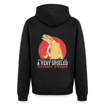 Bartagame Papa | Bearded Dragons Reptiles Gift - Veste à capuche bio Premium Unisexe - noir - Dos - Nico (187cm)