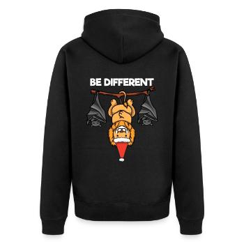 Soyez différent Lion Bat Père Noël - Veste à capuche bio Premium Unisexe - noir - Dos - Nico (187cm)