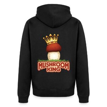 Champignons Champignons Porcines Champignons Collectionneurs Chanterelles - Veste à capuche bio Premium Unisexe - noir - Dos - Nico (187cm)