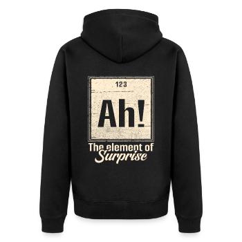 Chimiste de laboratoire Chimie Profession Élément jeu de mots - Veste à capuche bio Premium Unisexe - noir - Dos - Nico (187cm)