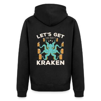 Poulpe Poulpe Tentacule de mer Poulpe Poulpe Poulpe Poulpe - Veste à capuche bio Premium Unisexe - noir - Dos - Nico (187cm)