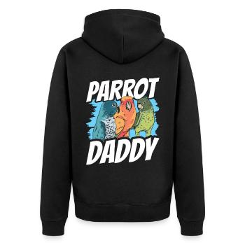 Perroquet Papa Mignon Animal Pet Perroquet - Veste à capuche bio Premium Unisexe - noir - Dos - Nico (187cm)