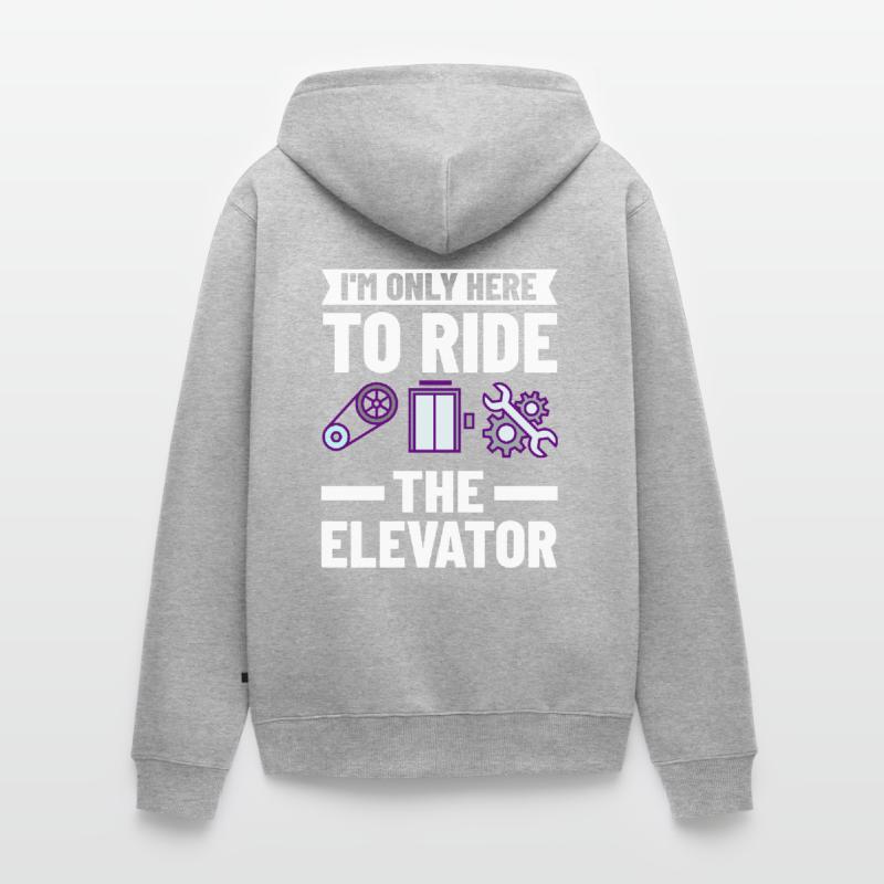 Elevator Elevator Technician Elevator Elevator Unisex Premium Organic Zip Hoodie