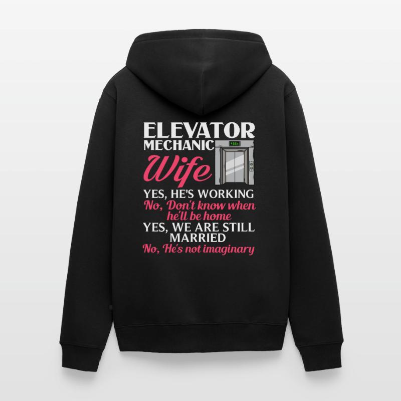 Elevator Elevator System Technician Woman Elevator Elevator Unisex Premium Organic Zip Hoodie