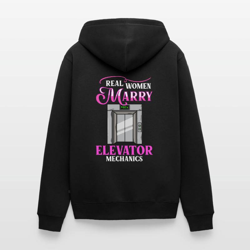 Elevator Elevator System Technician Woman Elevator Elevator Unisex Premium Organic Zip Hoodie