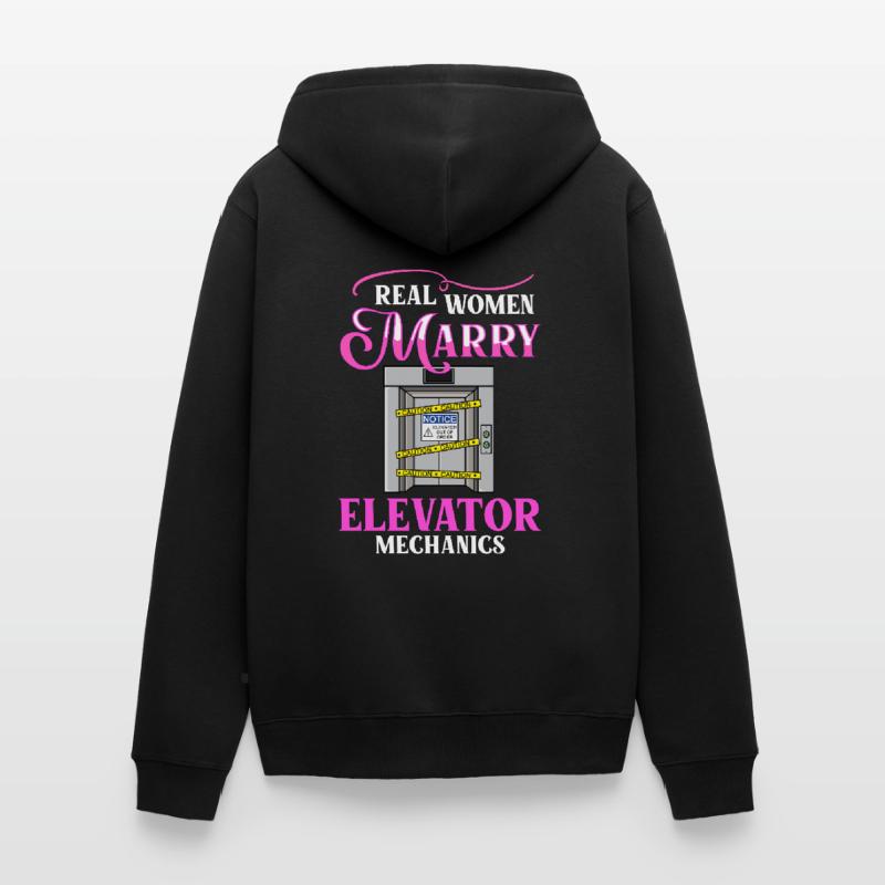 Elevator Elevator System Technician Woman Elevator Elevator Unisex Premium Organic Zip Hoodie