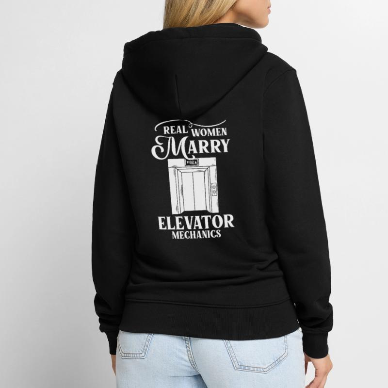 Elevator Elevator System Technician Woman Elevator Elevator Unisex Premium Organic Zip Hoodie