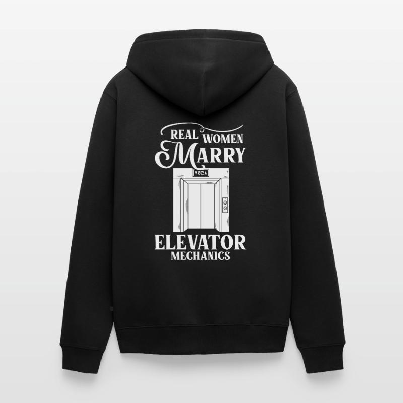 Elevator Elevator System Technician Woman Elevator Elevator Unisex Premium Organic Zip Hoodie