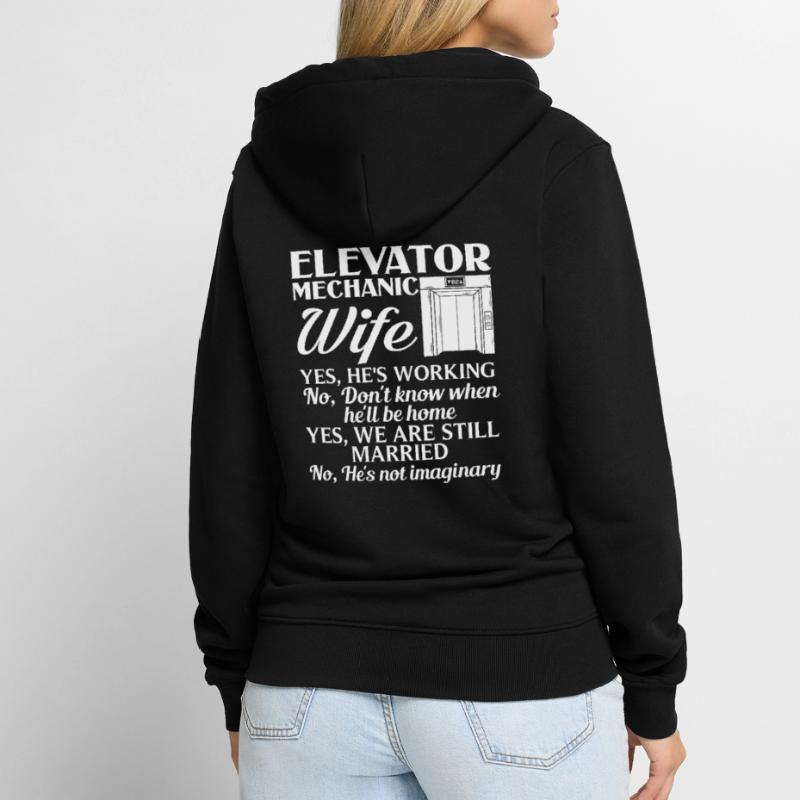 Elevator Elevator System Technician Woman Elevator Elevator Unisex Premium Organic Zip Hoodie