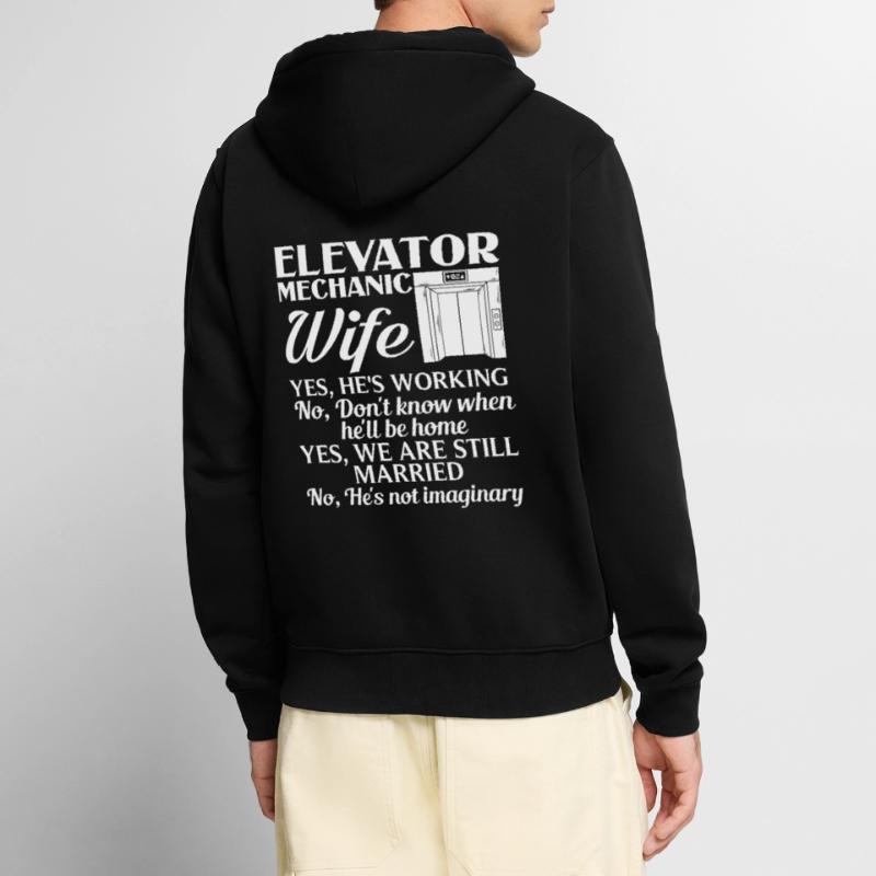 Elevator Elevator System Technician Woman Elevator Elevator Unisex Premium Organic Zip Hoodie