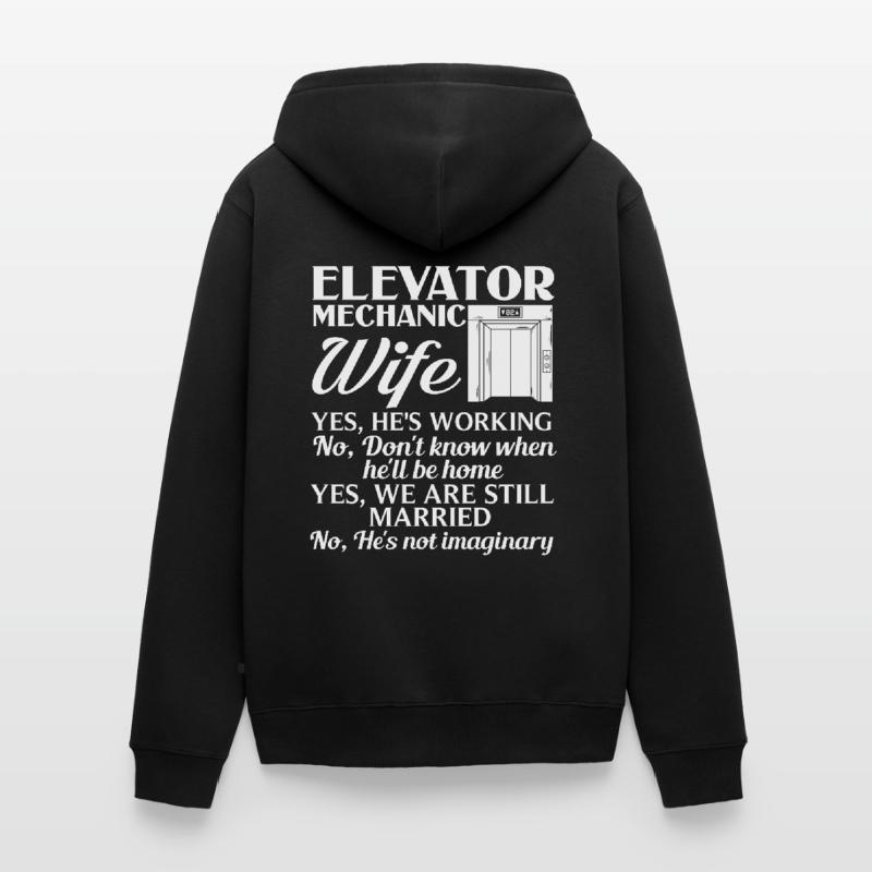 Elevator Elevator System Technician Woman Elevator Elevator Unisex Premium Organic Zip Hoodie