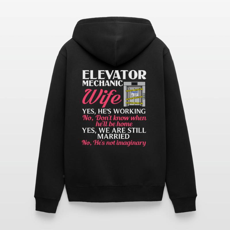 Elevator Elevator System Technician Woman Elevator Elevator Unisex Premium Organic Zip Hoodie