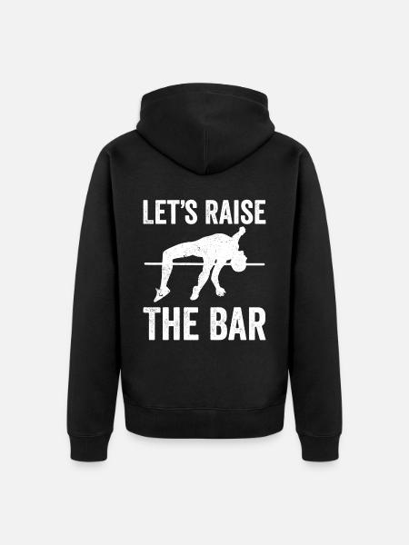 Funny Pole Vault Pole Vault - Unisex Premium Organic Zip Hoodie - black
