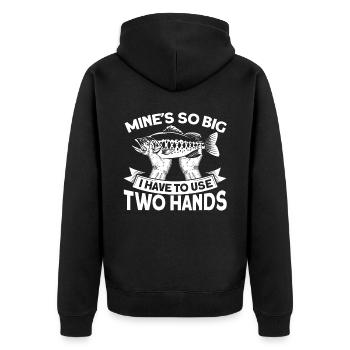 Des mines si grandes que je dois utiliser deux mains - Veste à capuche bio Premium Unisexe - noir - Dos - Nico (187cm)